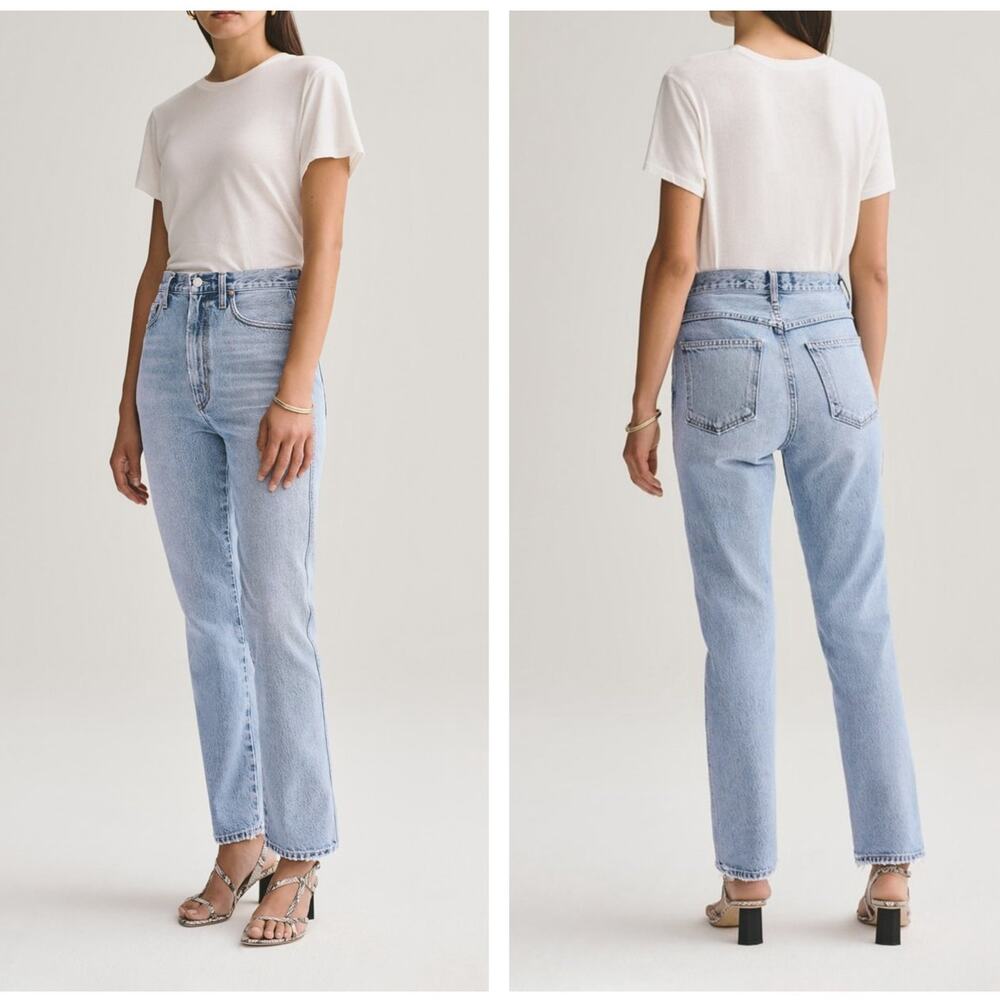 AGOLDE Pinch Waist High Rise Kick Flare Jeans Riptide Sz 32 $180 {3G12}